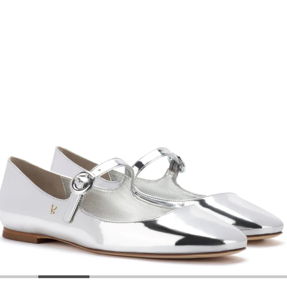 Larroude - Blair Silver Ballet Flats 7